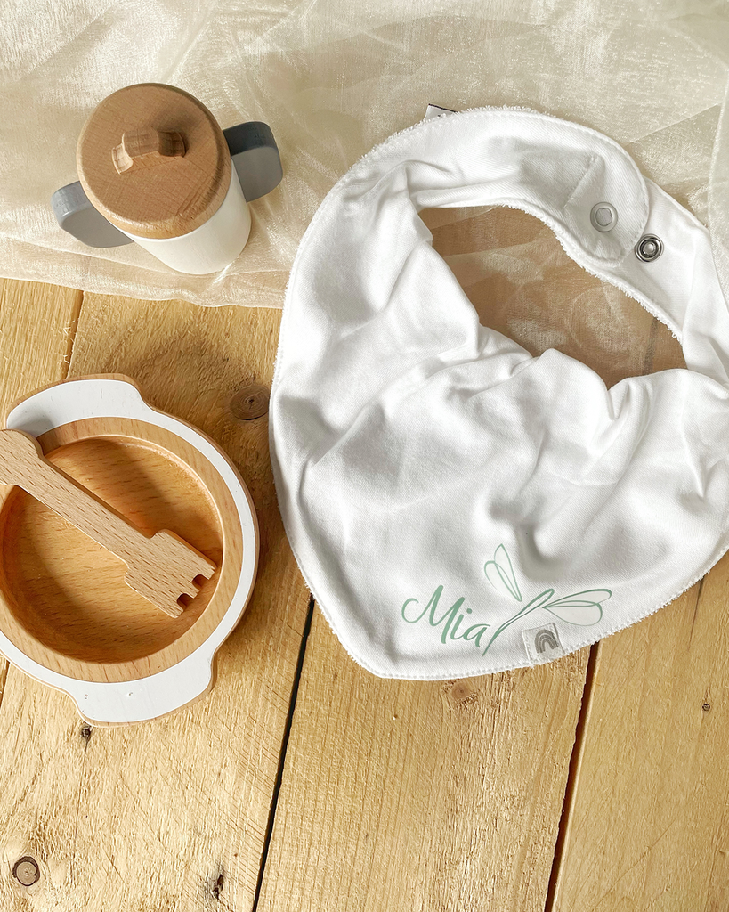 Bavoir personnalisable - "Libellule Poétique" (Je ne souhaite pas personnaliser l'article)