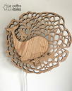 Applique Murale lumineuse Baleine en Bois – Dentelle de Mer Personnalisable
