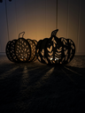 DESTOCKAGE - Photophore Citrouille en bois – Déco cocooning d’Halloween