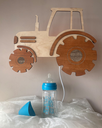 Veilleuse murale tracteur en bois - Personnalisable
