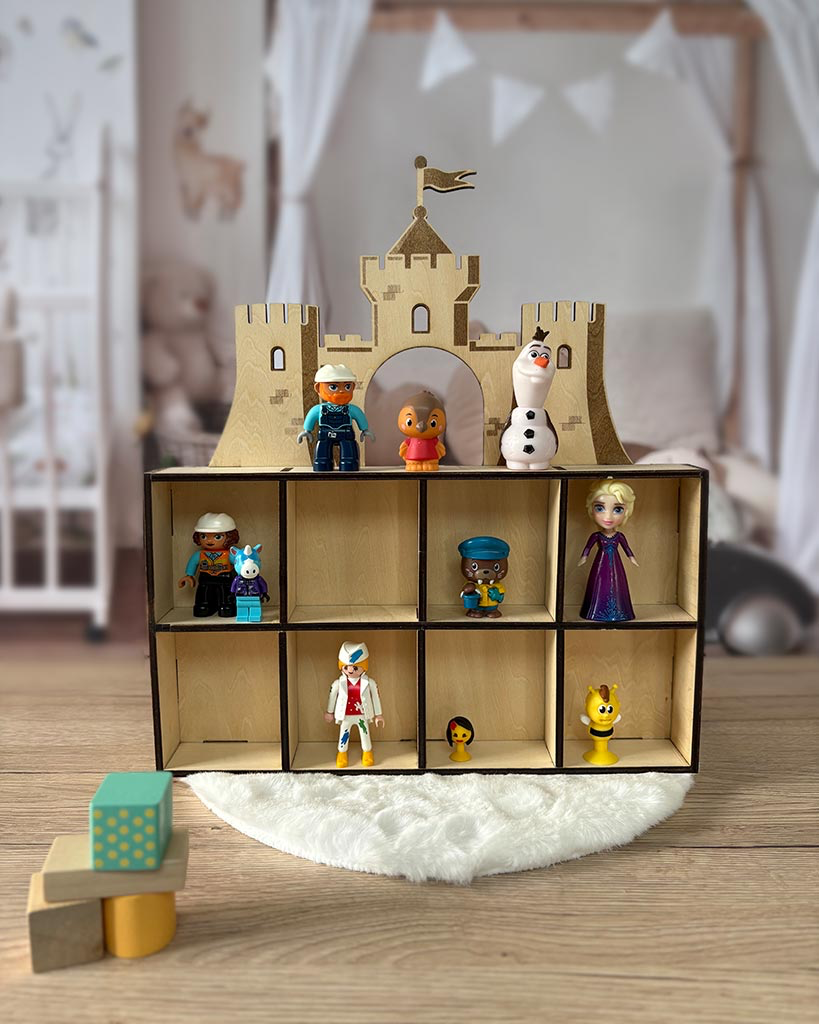 Rangement château pour figurines en bois (Je ne souhaite pas personnaliser l'article)