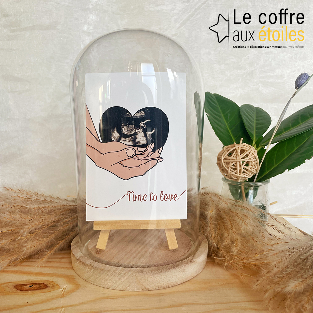Cloche en verre personnalisée – Echographie