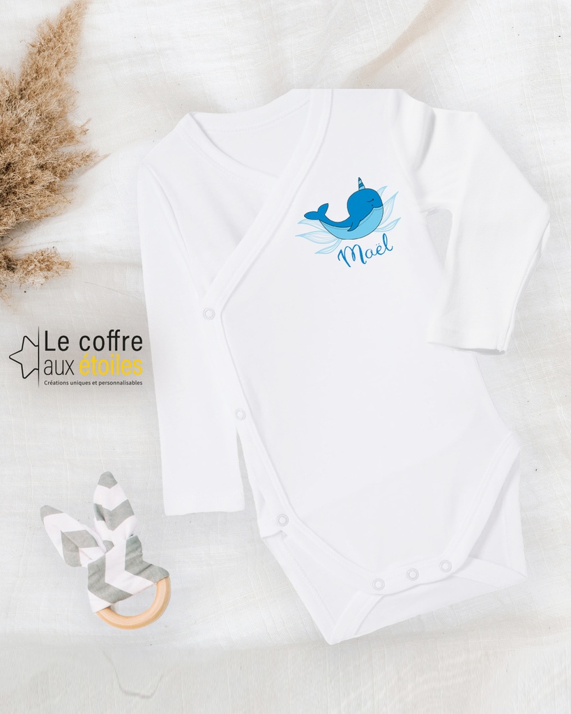 Bodie naissance personnalisable - "Narval Bleu"