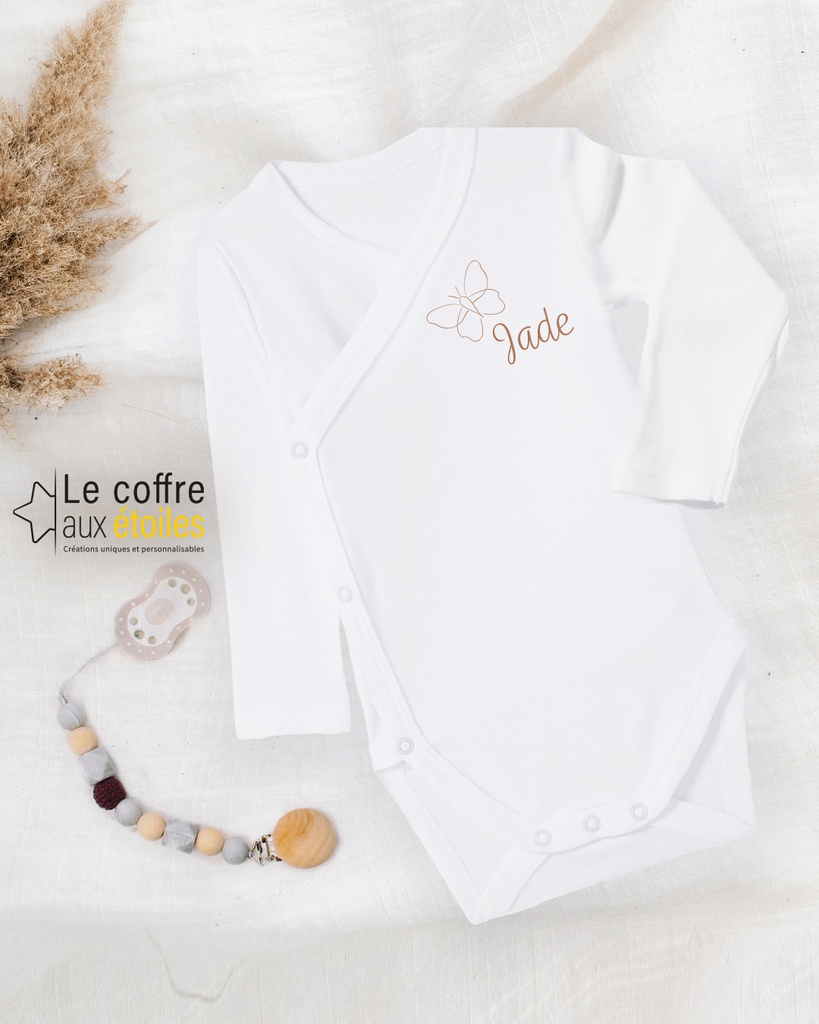 Bodie naissance personnalisable - "Papillon Poétique"