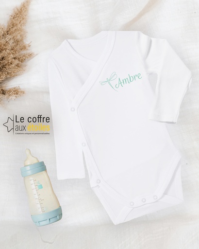 Bodie naissance personnalisable - "Libellule Poétique"
