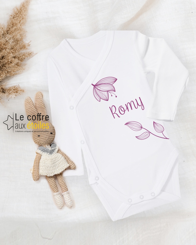 Bodie naissance personnalisable - "Fleurs Poétique" 