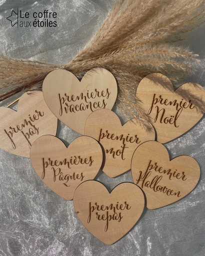 Cartes étapes en bois – Les premières fois de bébé