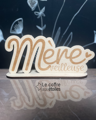 Déco en bois "Mèreveilleuse" – Cadeau Fête des Mères