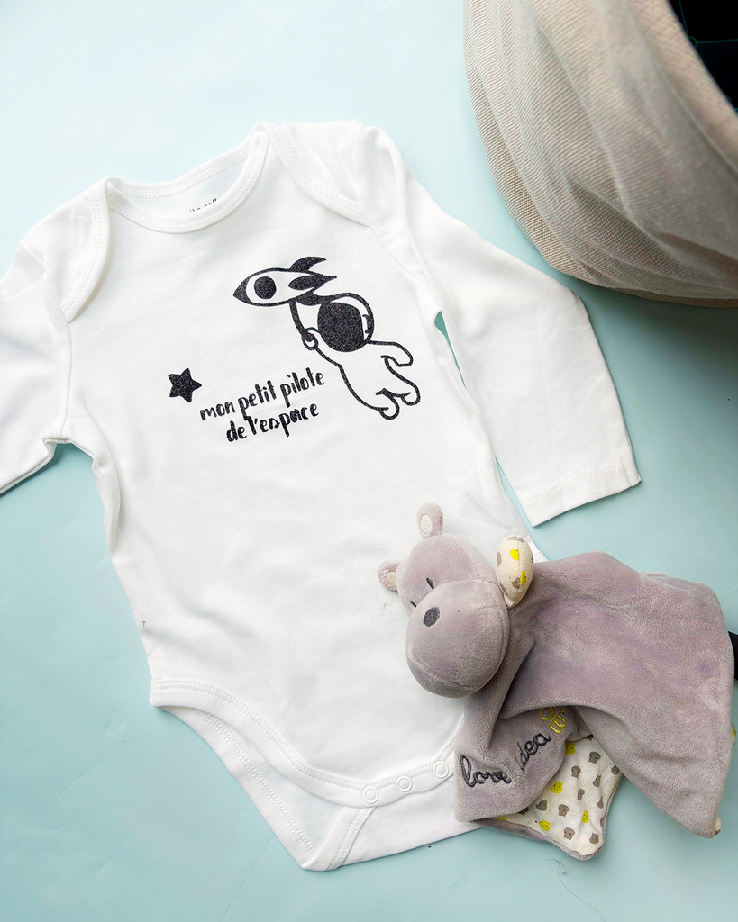 Body bébé “Mon petit pilote de l’espace” – Body naissance astronautes