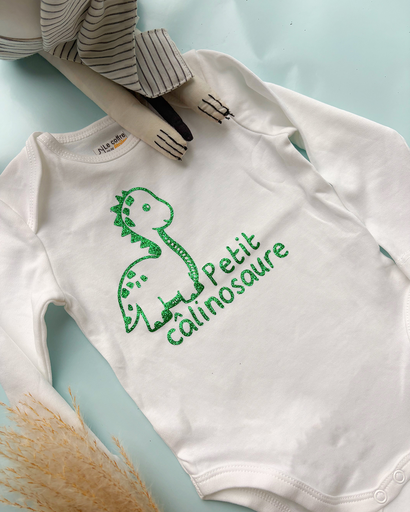 Body bébé “Mon petit câlinosaure” – Body dinosaure