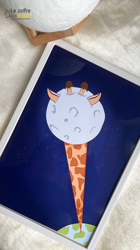 Décoration Murale "Girafe et Lune"