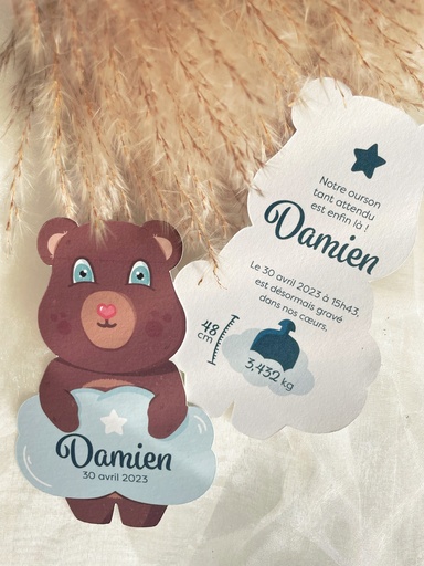 Faire-part Ourson