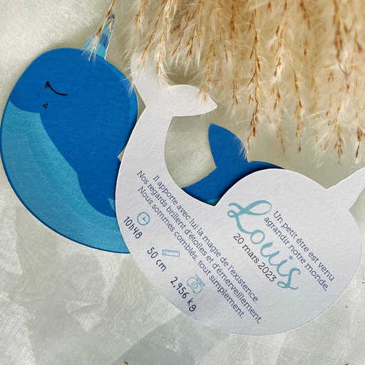 Faire-part Baleine