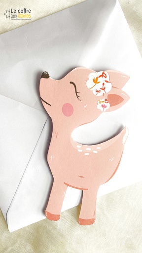 Faire-part Naissance Biche